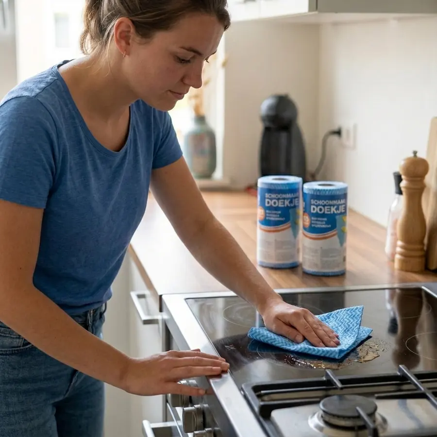 Non-woven schoonmaakdoekjes, rol à 50 vel