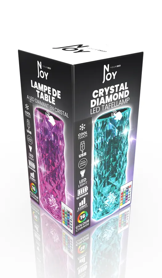 Crystal diamond LED-tafellamp