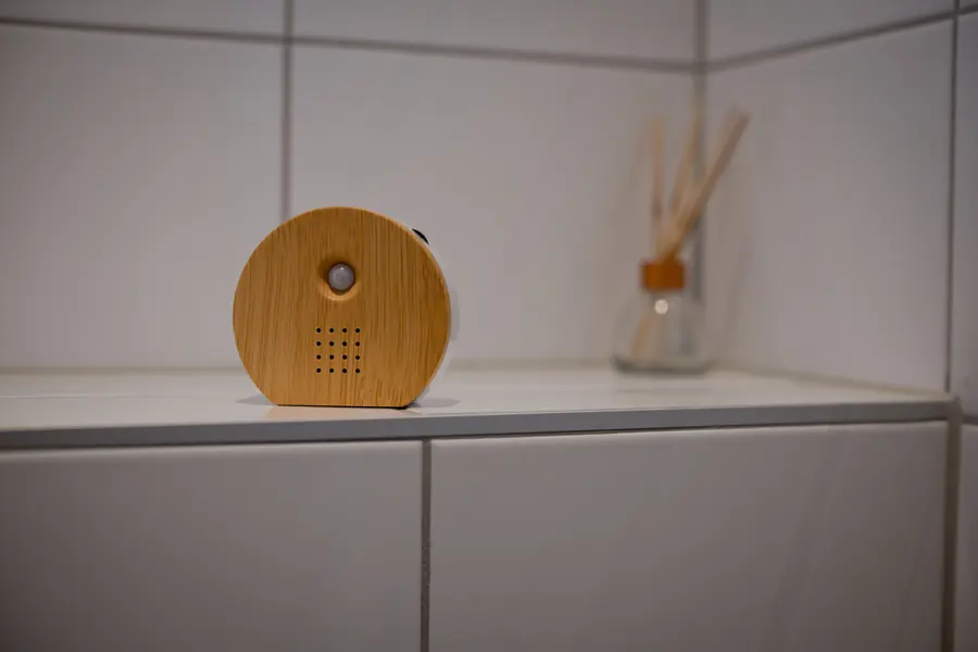 Vogelgeluidbox in houtlook